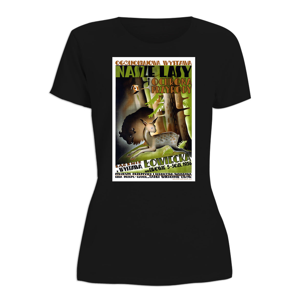 Vintage Poster 1936 PL Nature Exhibition Women's Short Sleeve Tshirt