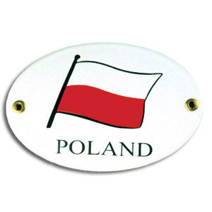 Metal Sign - Oval, POLAND Flag