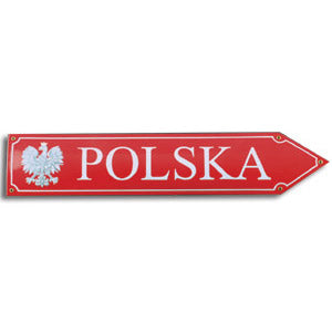 Metal Sign - Right Arrow, POLSKA