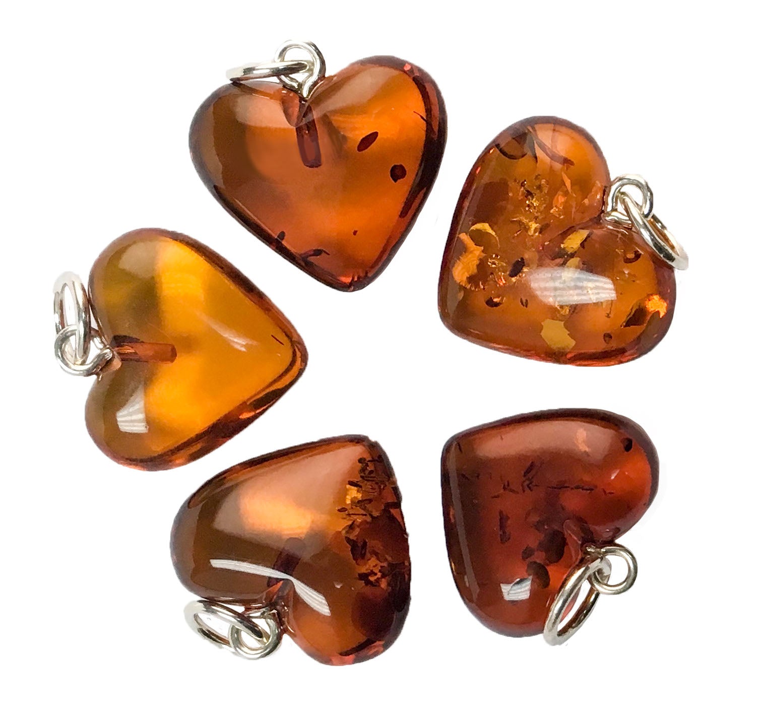 Amber Heart Pendant