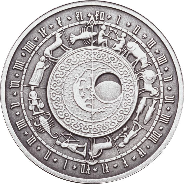 Oxidized 925 Proof Silver Medal - Cancer, Jun 21 - Jul 22