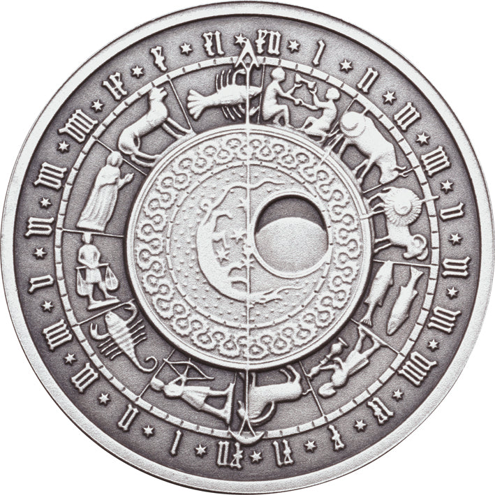 Oxidized 925 Proof Silver Medal - Gemini, May 21 - Jun 20