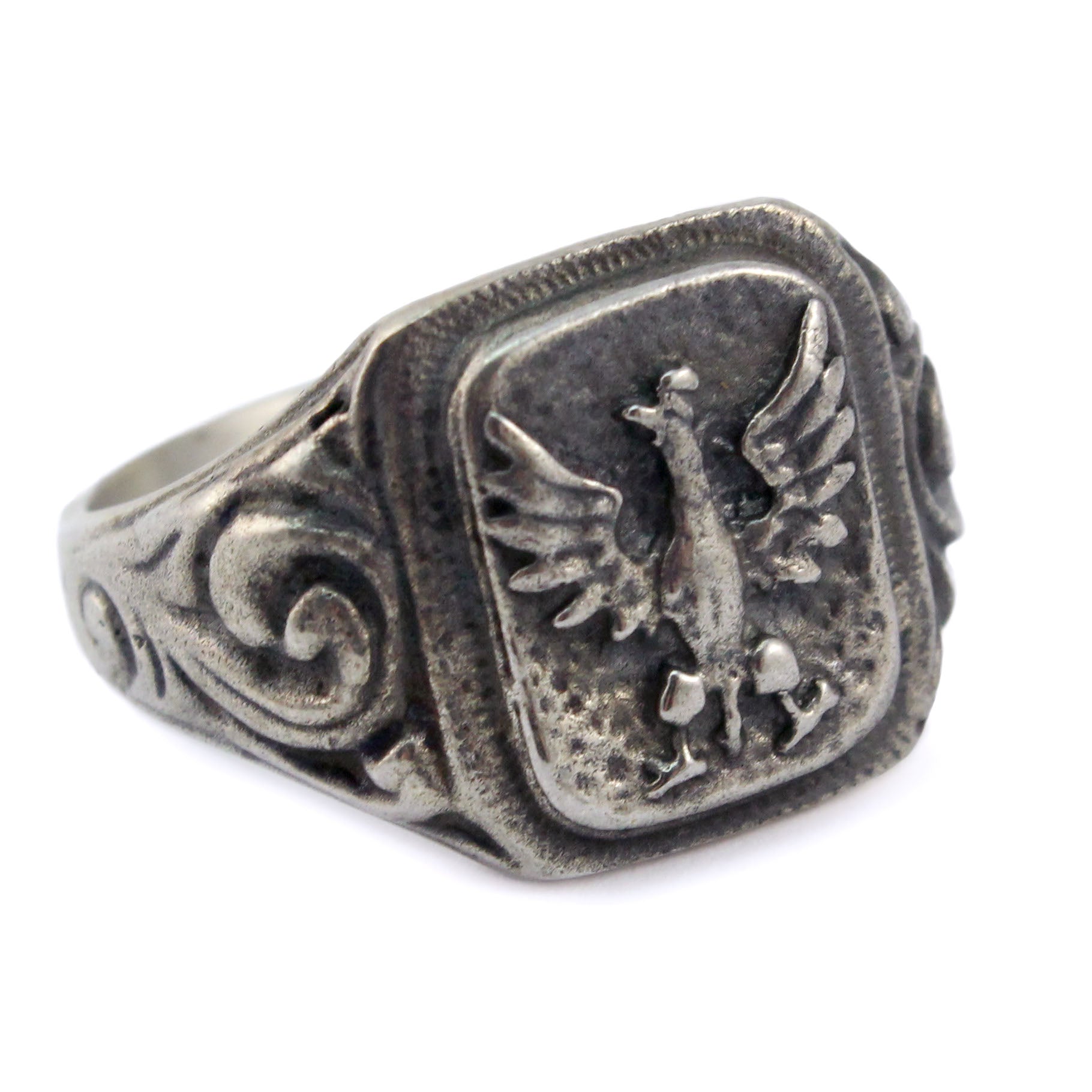 925pf Silver White Eagle Ring November Uprising