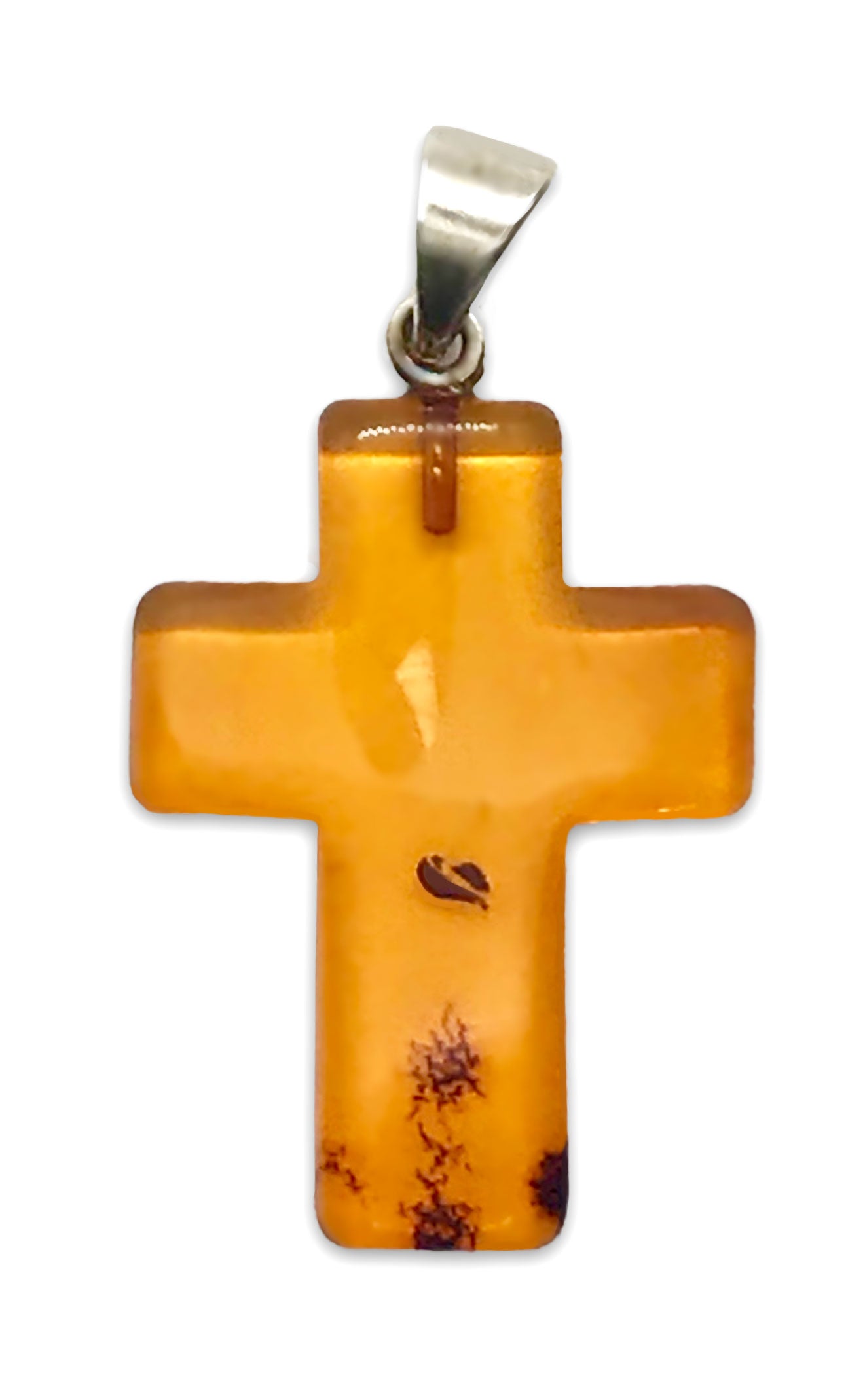 Amber Cross Pendant