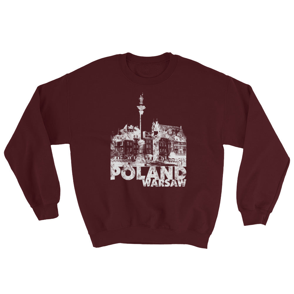 Warsaw, Poland Dark Crew Neck Sweatshirt