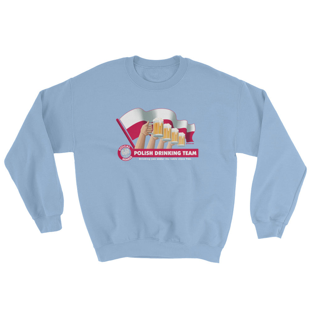 Polish Drinking Team Flag Crew Neck Sweatshirt