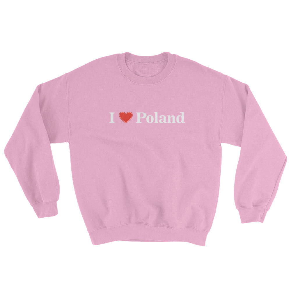 I Love Poland Crew Neck Sweatshirt