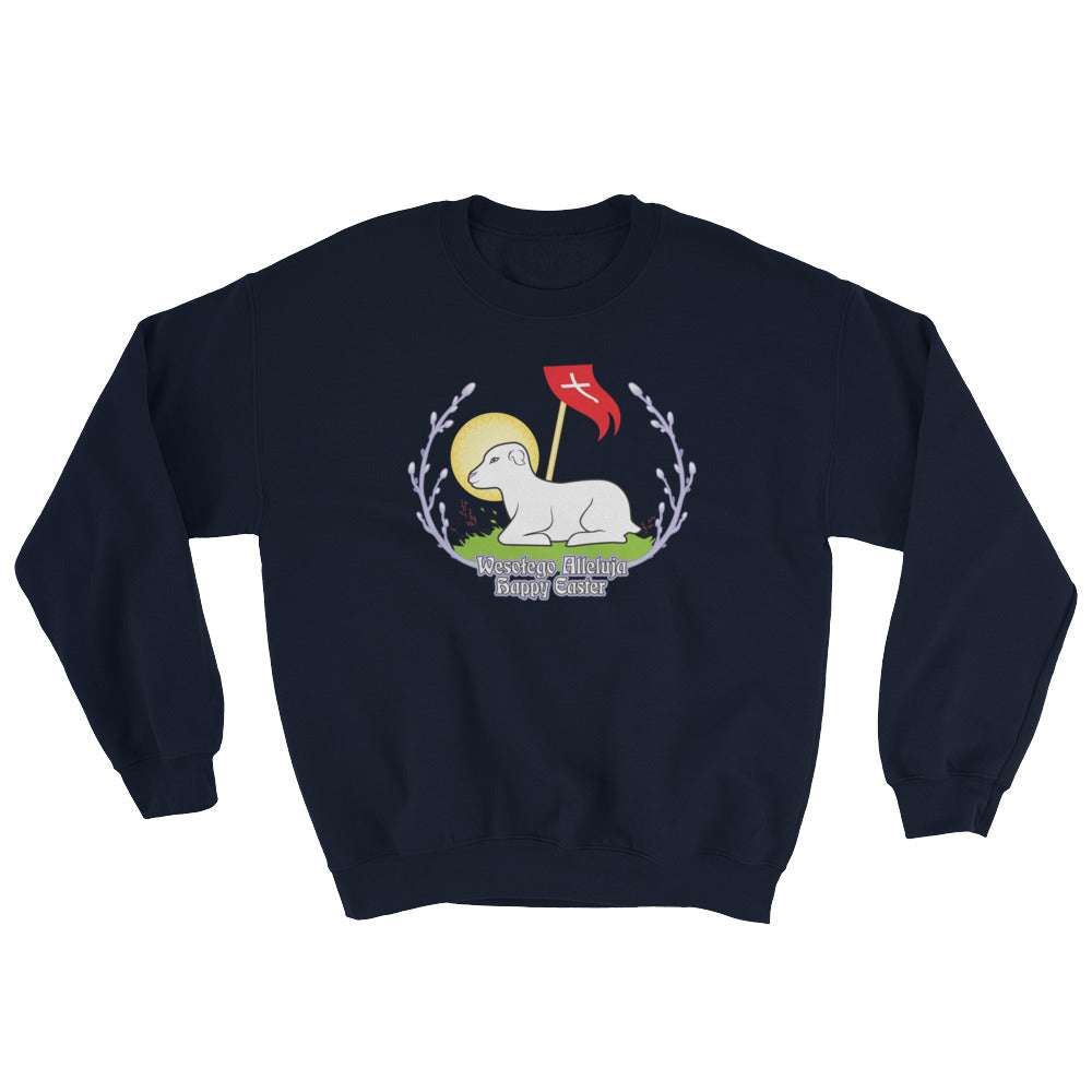 Wesołego Alleluja Lamb Crew Neck Sweatshirt