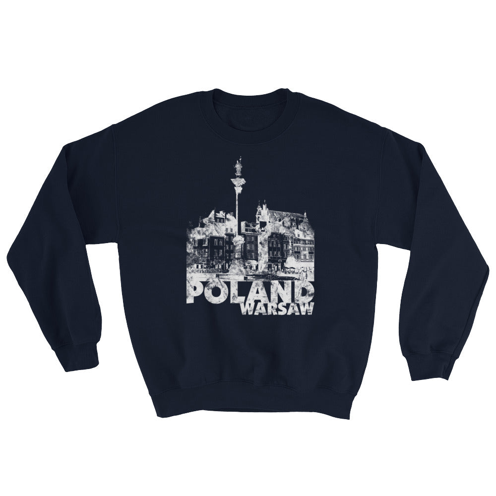 Warsaw, Poland Dark Crew Neck Sweatshirt