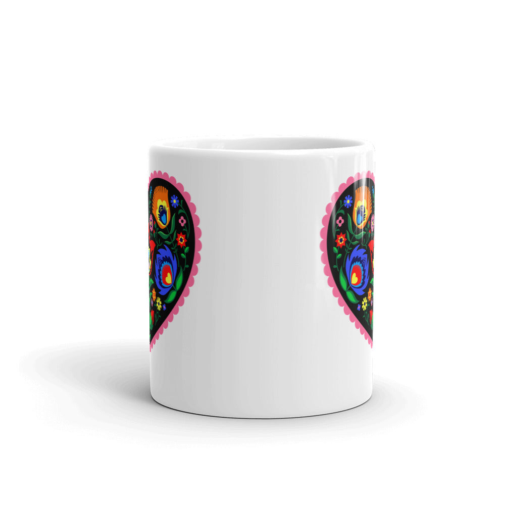 Polish Heart Wycinanki Mug