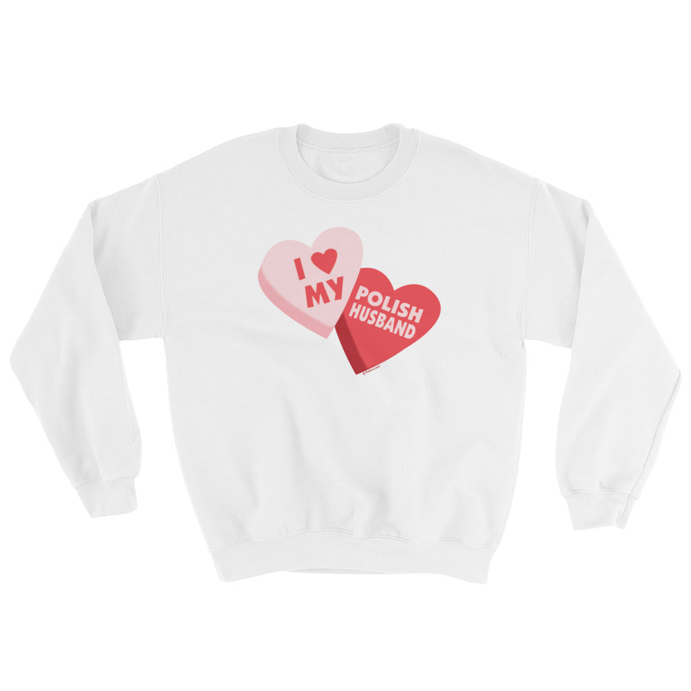 I Love My Polish Husband Crew Neck Sweatshirt