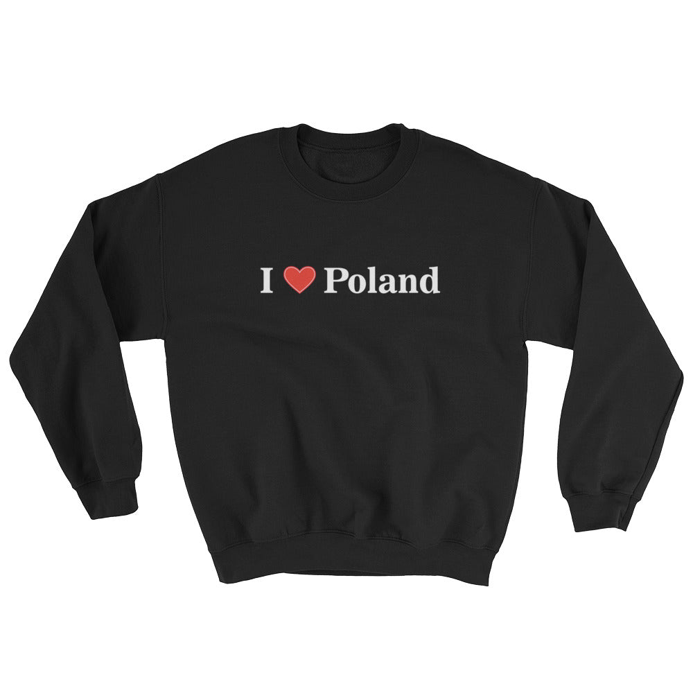 I Love Poland Crew Neck Sweatshirt