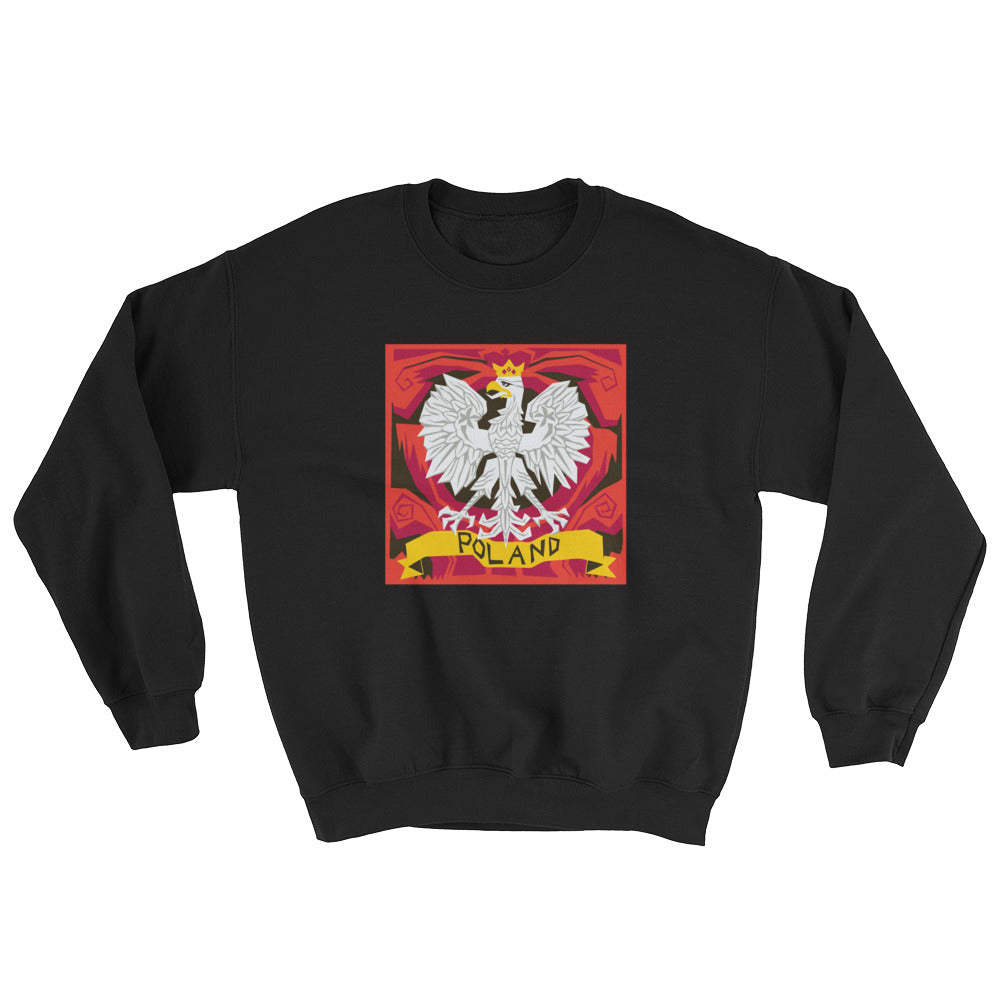 White Eagle Design Crew Neck Sweatshirt