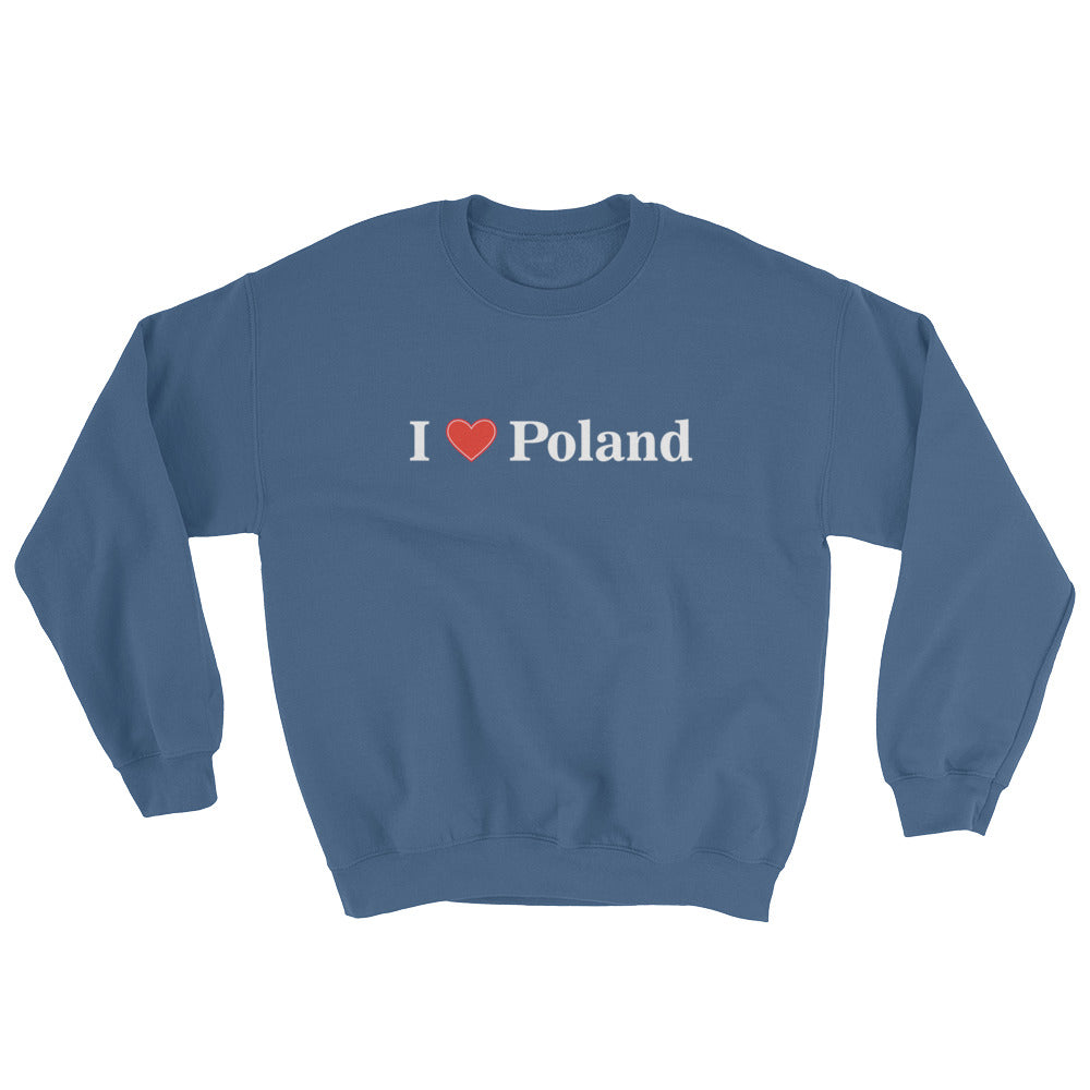 I Love Poland Crew Neck Sweatshirt