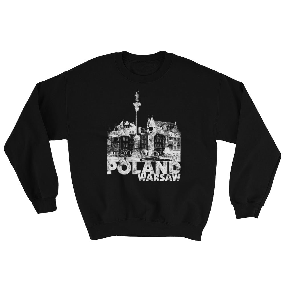 Warsaw, Poland Dark Crew Neck Sweatshirt