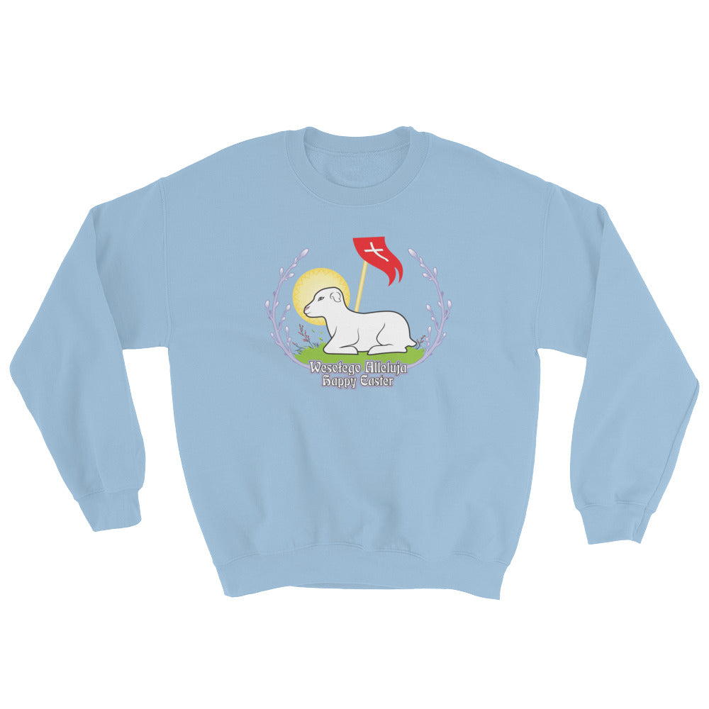 Wesołego Alleluja Lamb Crew Neck Sweatshirt