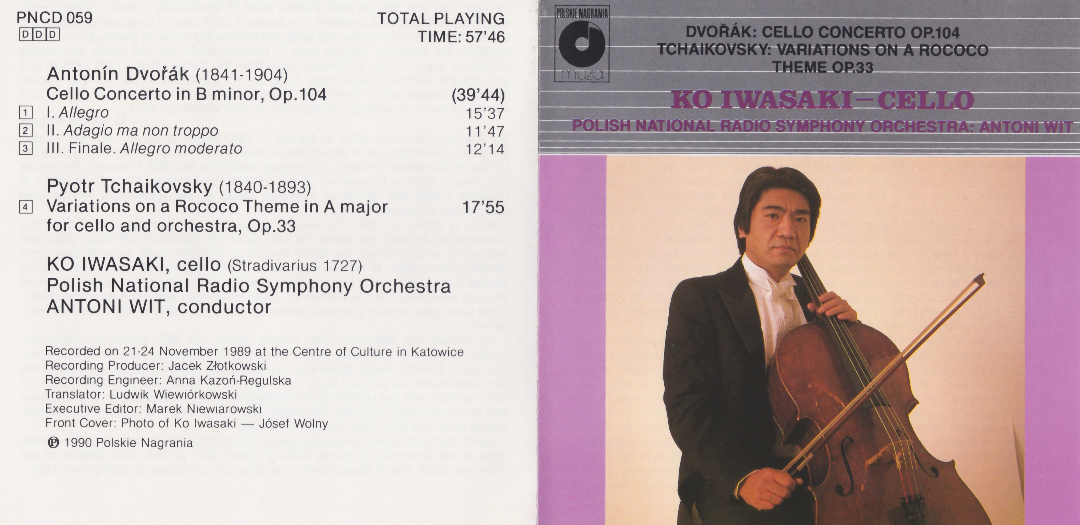 Dvorak / Tchaikovsky - Ko Iwasaki