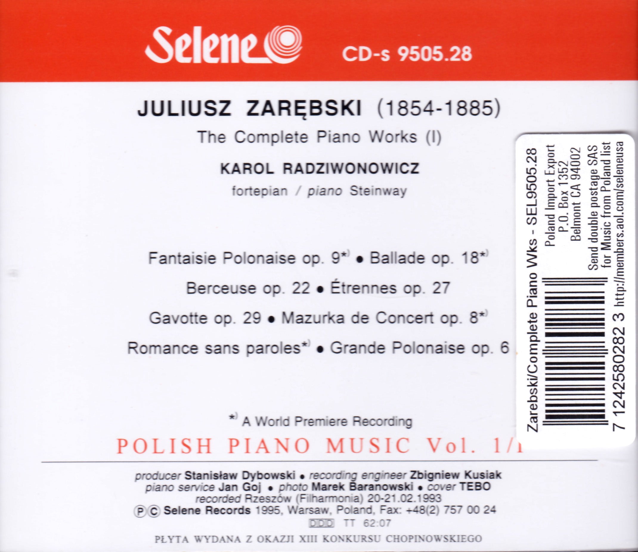 Juliusz Zarebski - Piano Works (1)