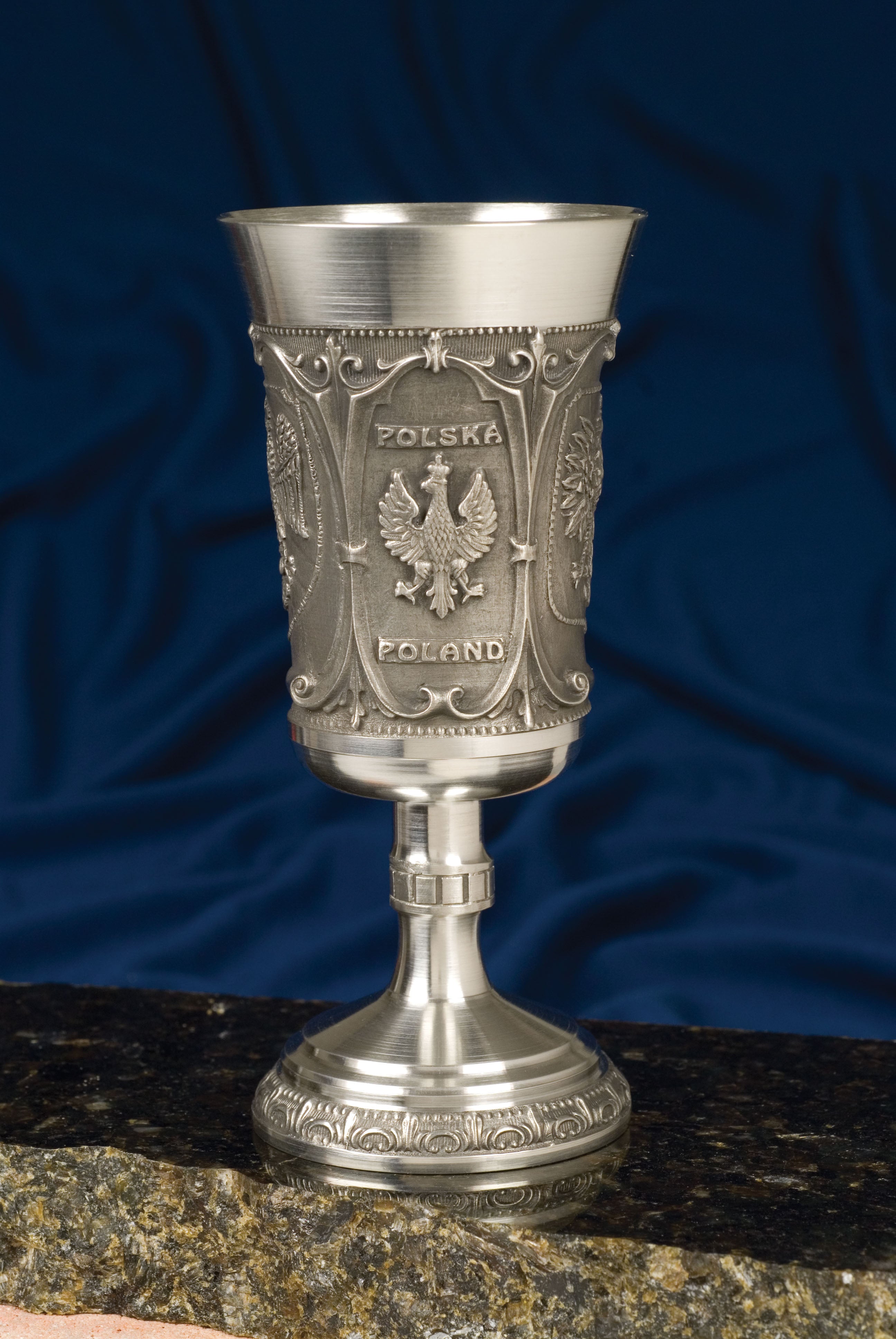 Pewter Goblet - White Eagle 5 inches