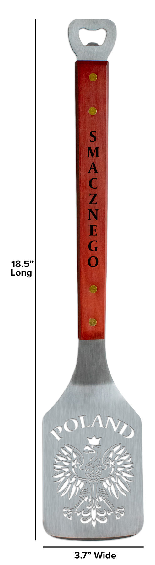Laser cut Polish Eagle Wooden Spatula 18.5 inches-Stainless Steel