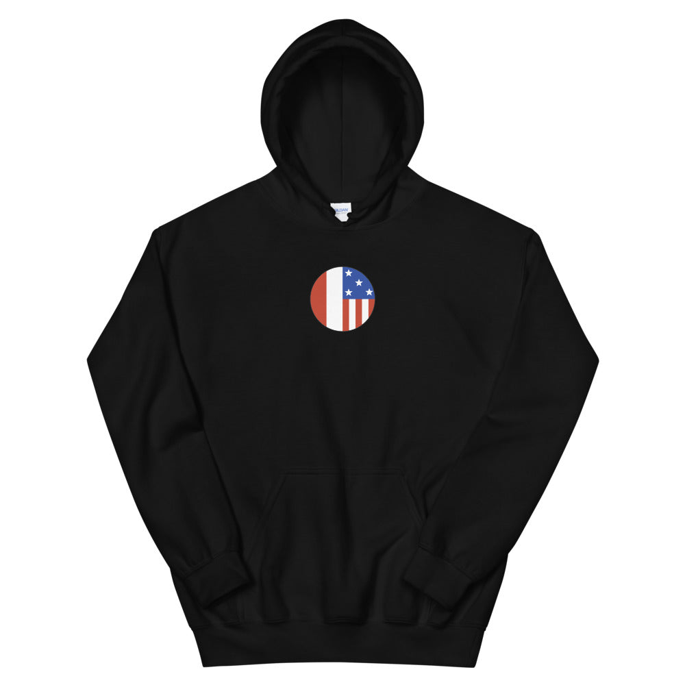 Minimalist Polish-American Hooded Sweatshirt.