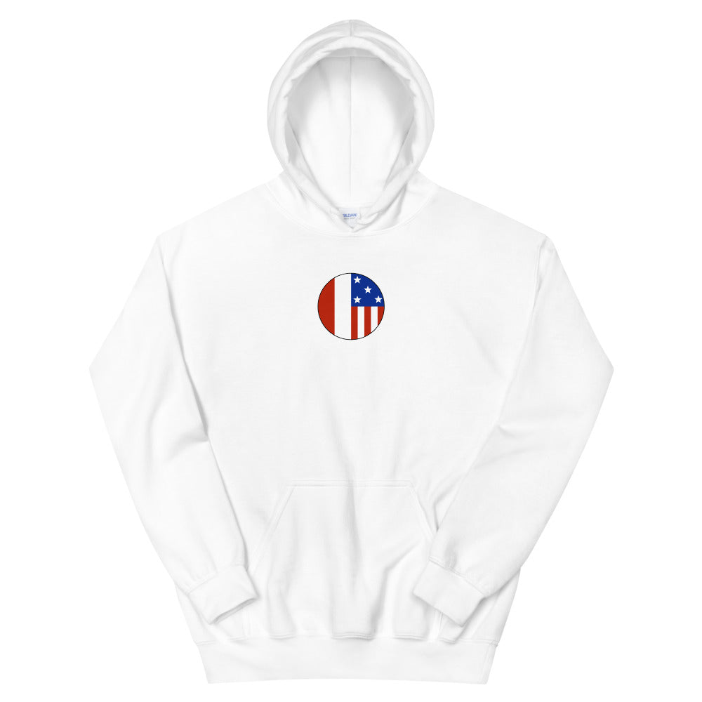 Minimalist Polish-American Hooded Sweatshirt.