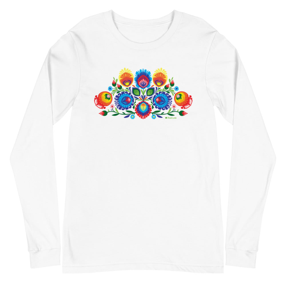 Folk Art (Wycinanki) Flowers Long Sleeve Tee