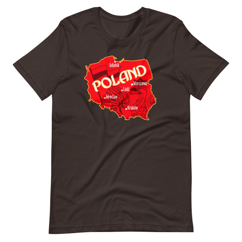 Poland Map Short Sleeve Tshirt