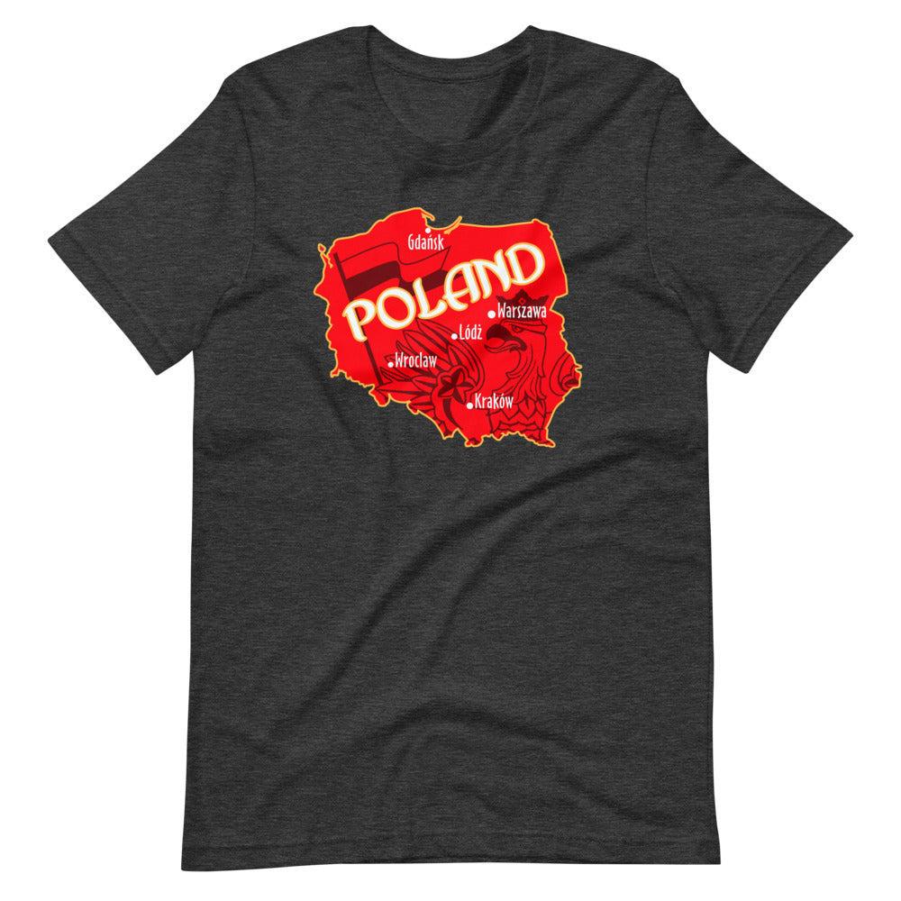 Poland Map Short Sleeve Tshirt