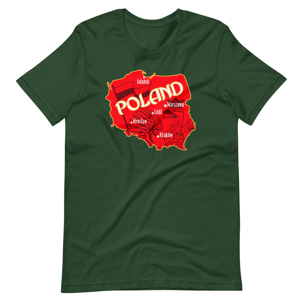 Poland Map Short Sleeve Tshirt