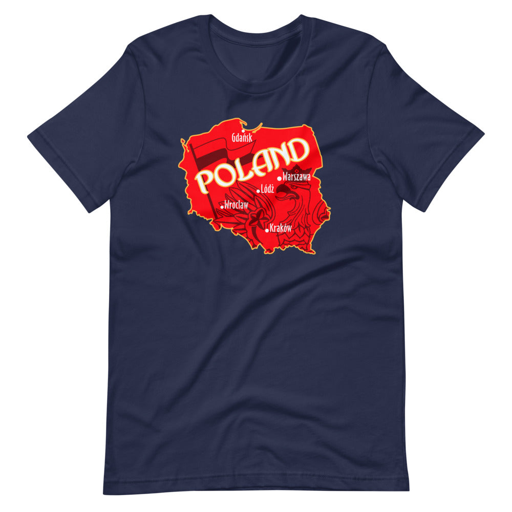 Poland Map Short Sleeve Tshirt