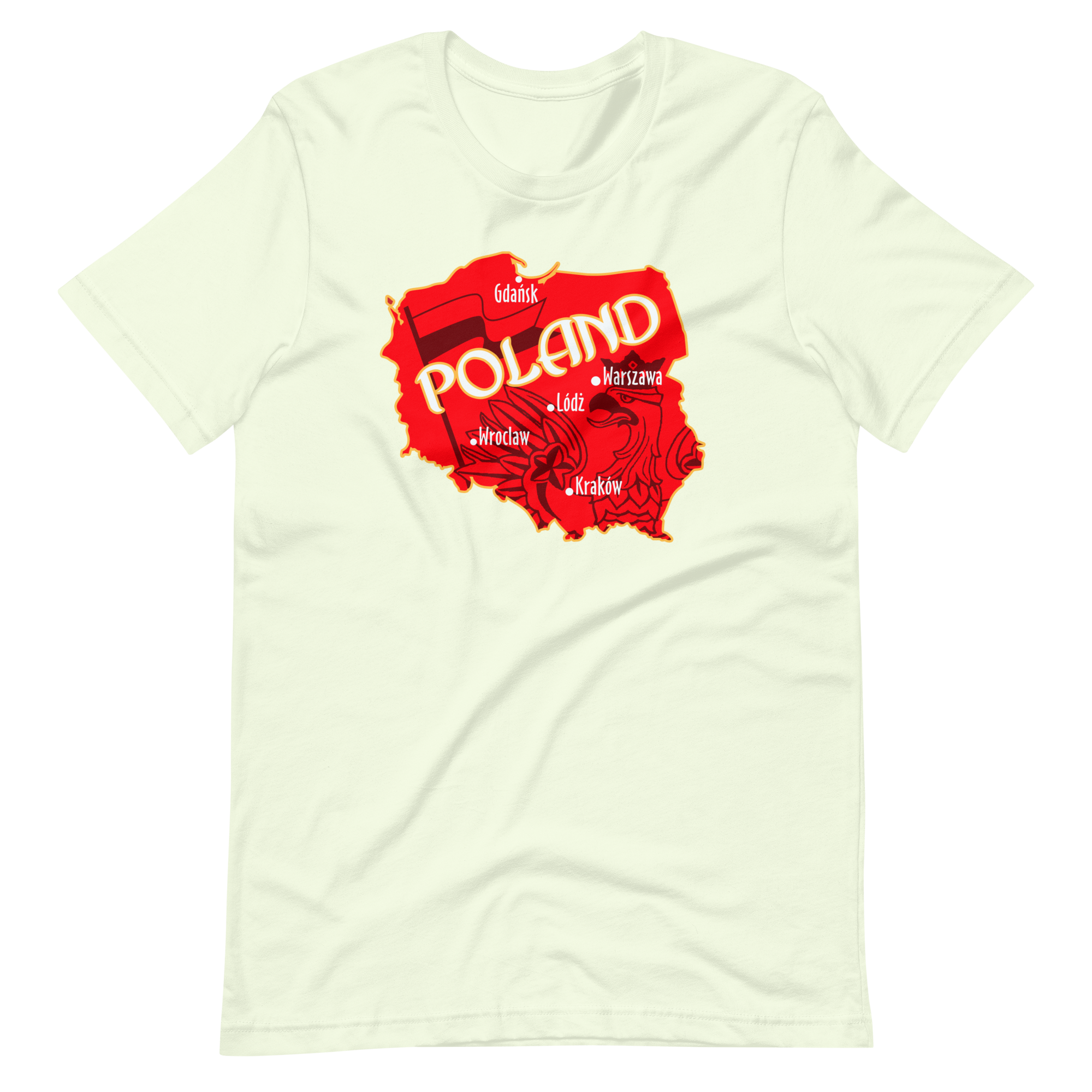 Poland Map Short Sleeve Tshirt