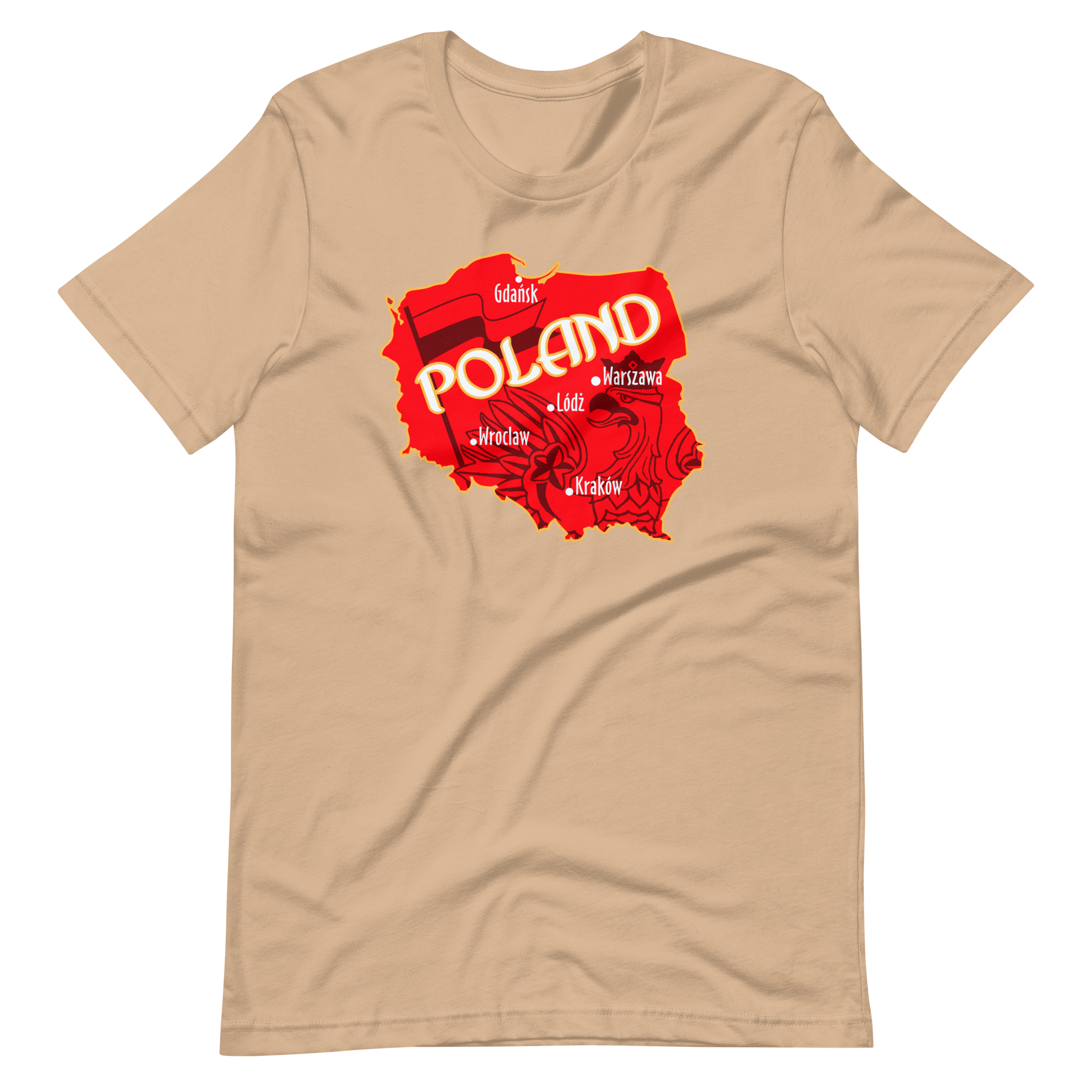 Poland Map Short Sleeve Tshirt