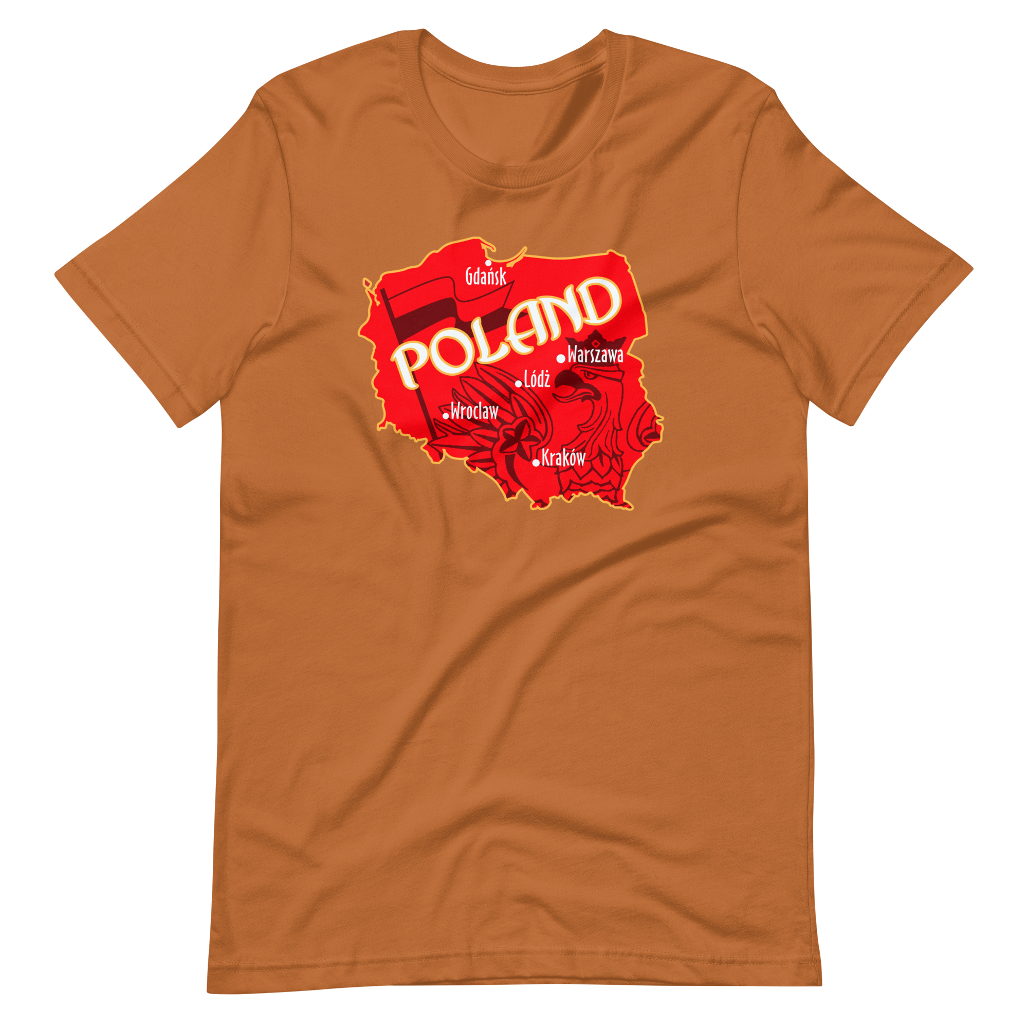 Poland Map Short Sleeve Tshirt
