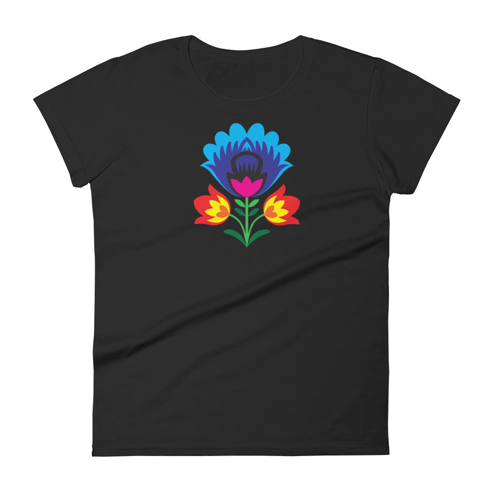 Wycinanki Flower Women's short sleeve t-shirt