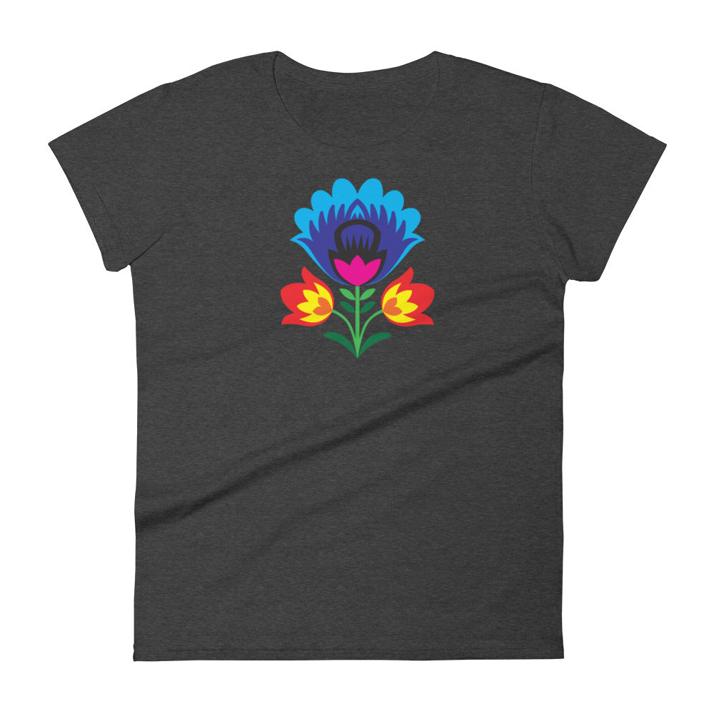 Wycinanki Flower Women's short sleeve t-shirt