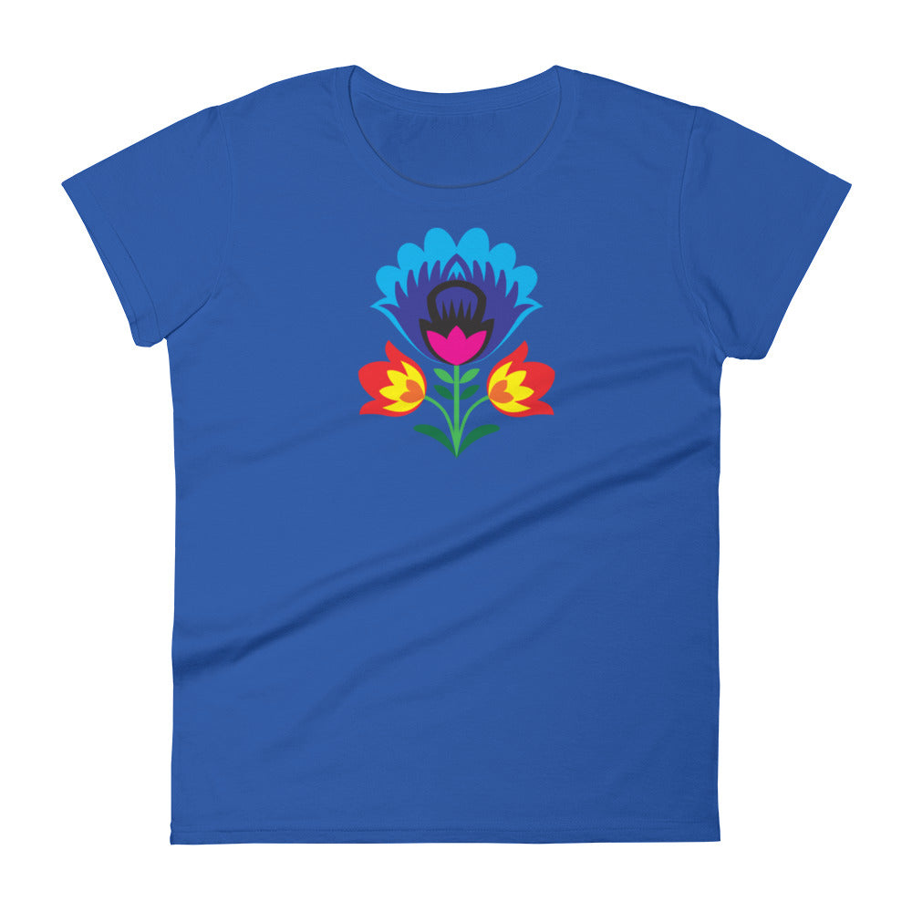 Wycinanki Flower Women's short sleeve t-shirt