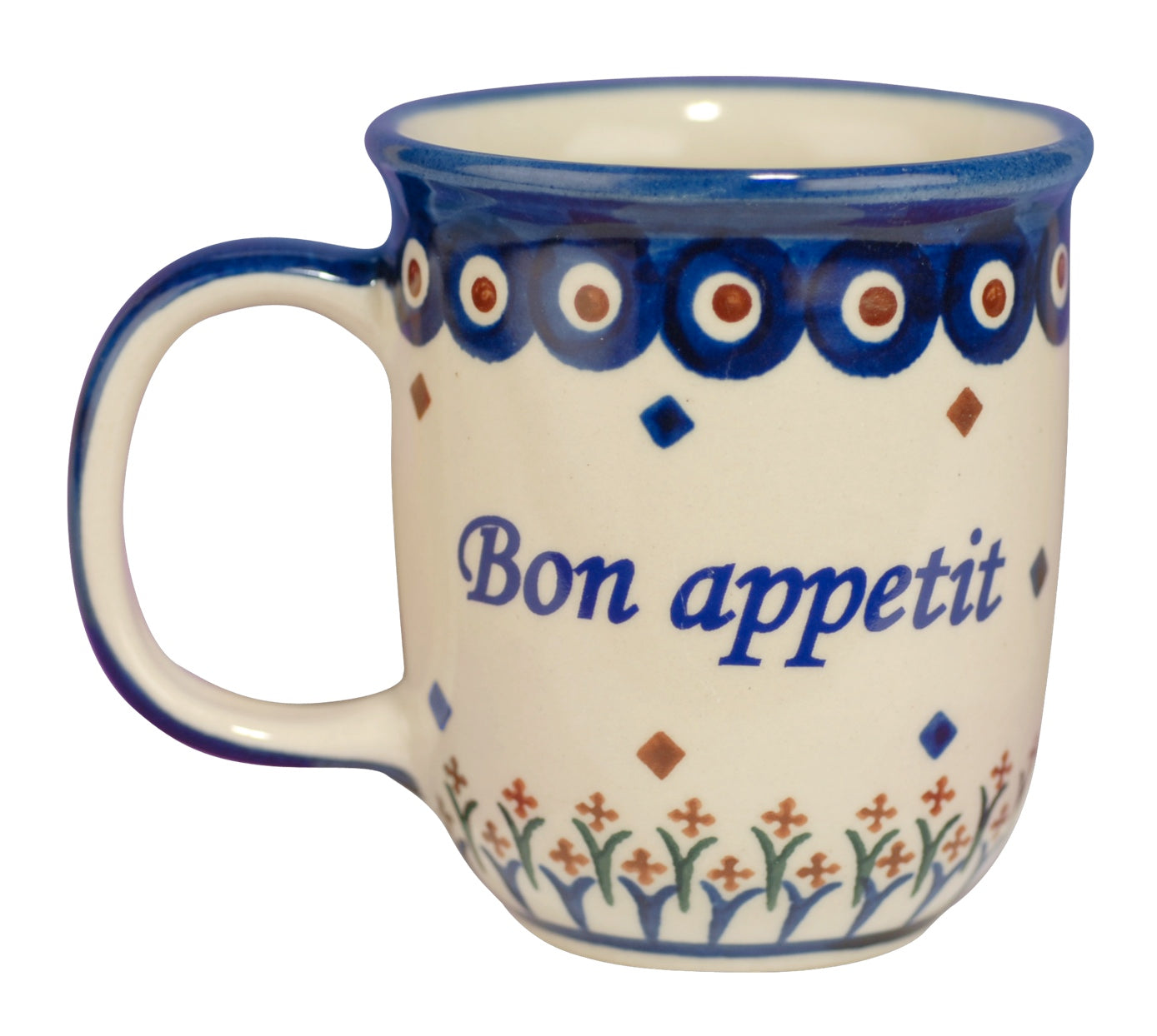 New Polish Pottery 12oz Mug - SMACZNEGO, BON APPETIT