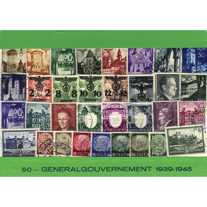 Polish Collectible Postmarked Stamp Sets - 50 from 1939-1945
