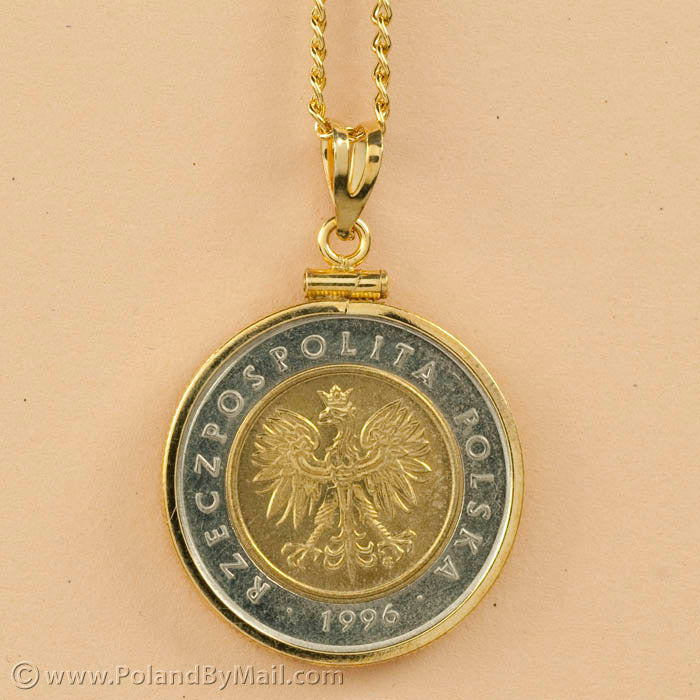 Necklace - Contemporary 5 Zloty Coin