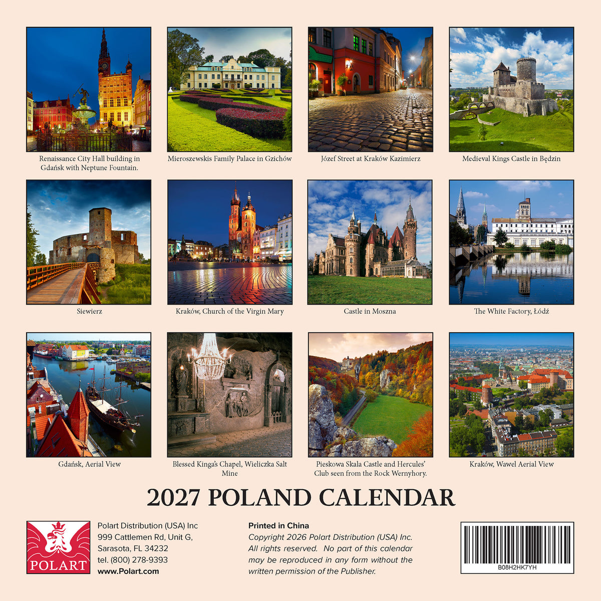 2027 Poland Wall Calendar - 12 Month