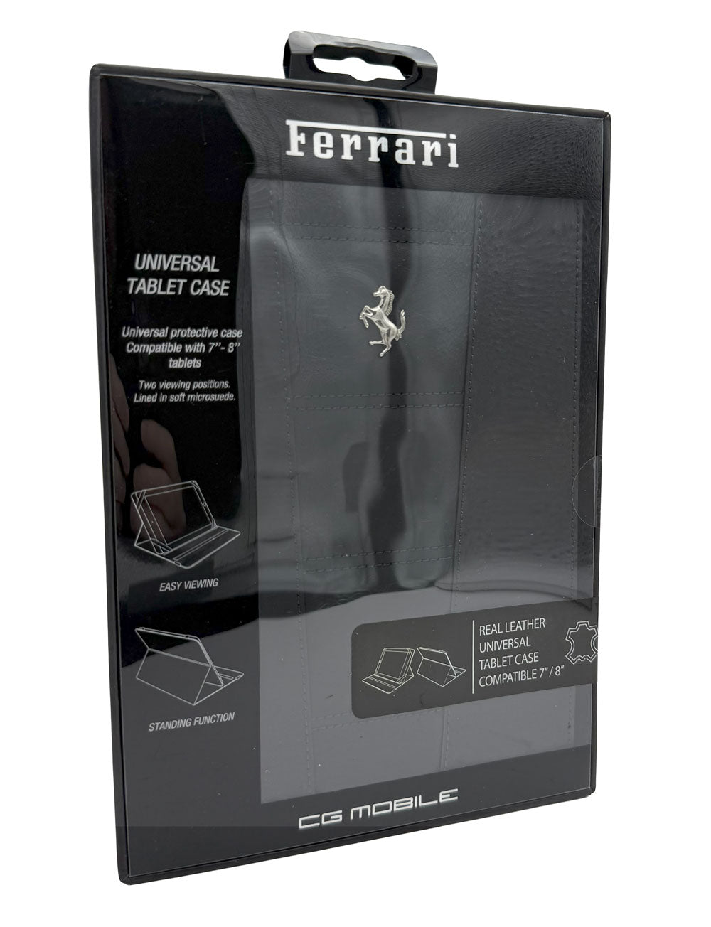 Ferrari Universal LeatherTablet Case - 7"-8" - Black