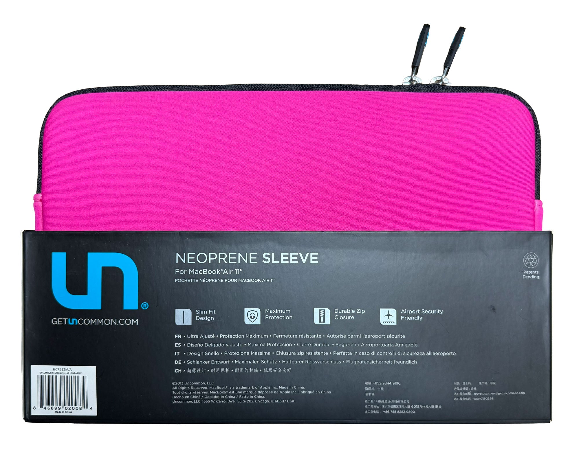Pink MacBook Air 11" Neoprene Sleeve