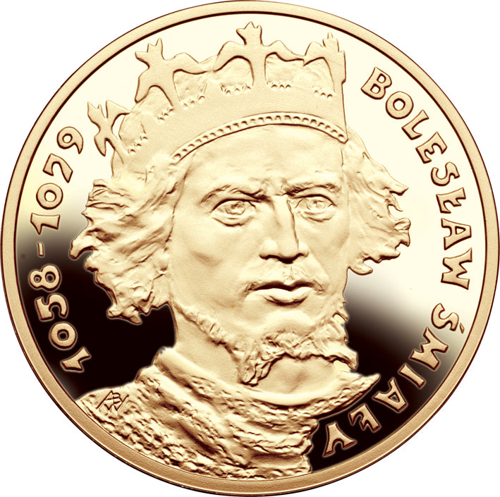 900 Fine Gold Medal - Piast Dynasty, King Boleslaw II Smialy