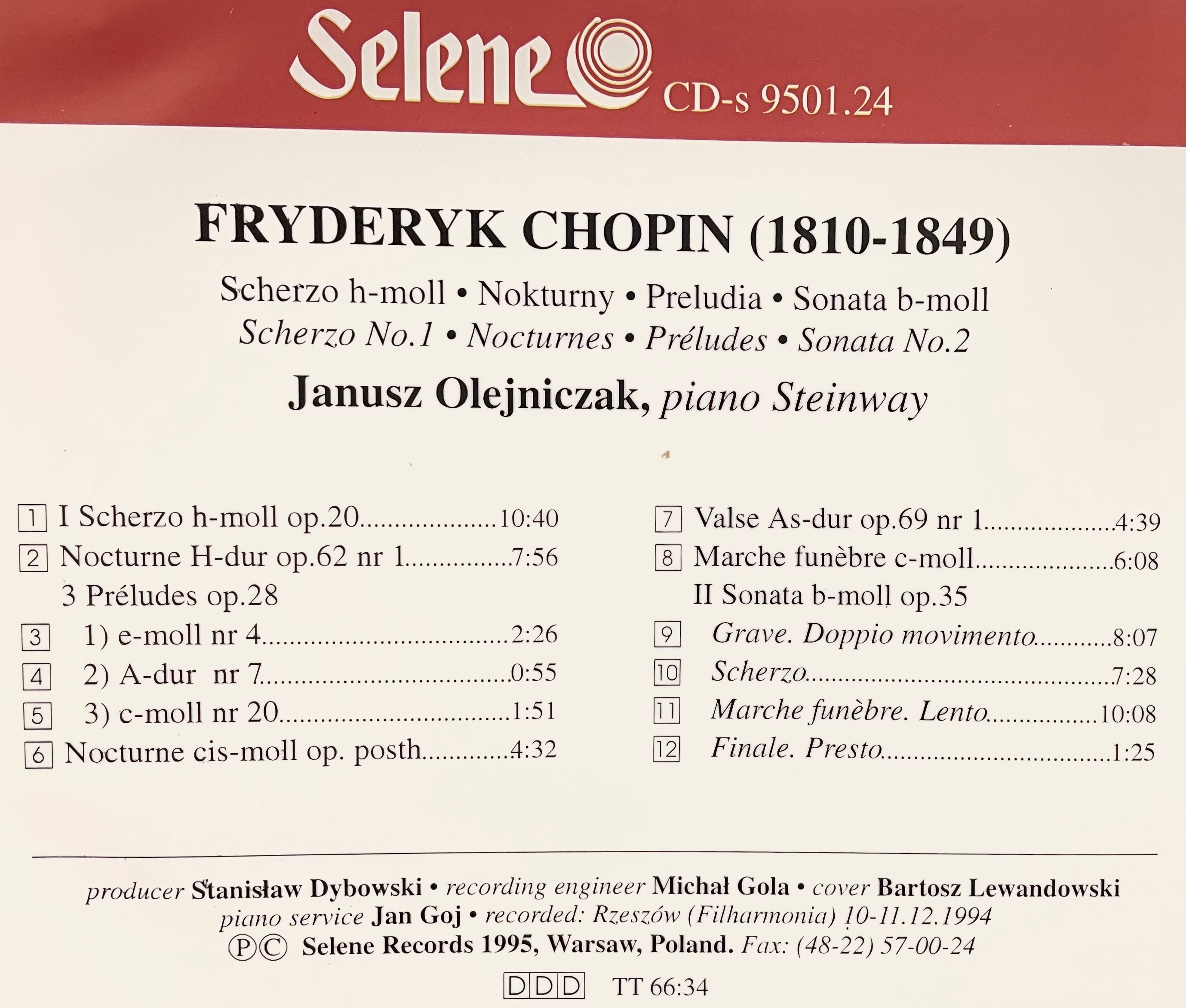 Janusz Olejniczak – Chopin: Piano Recital Vol. 2