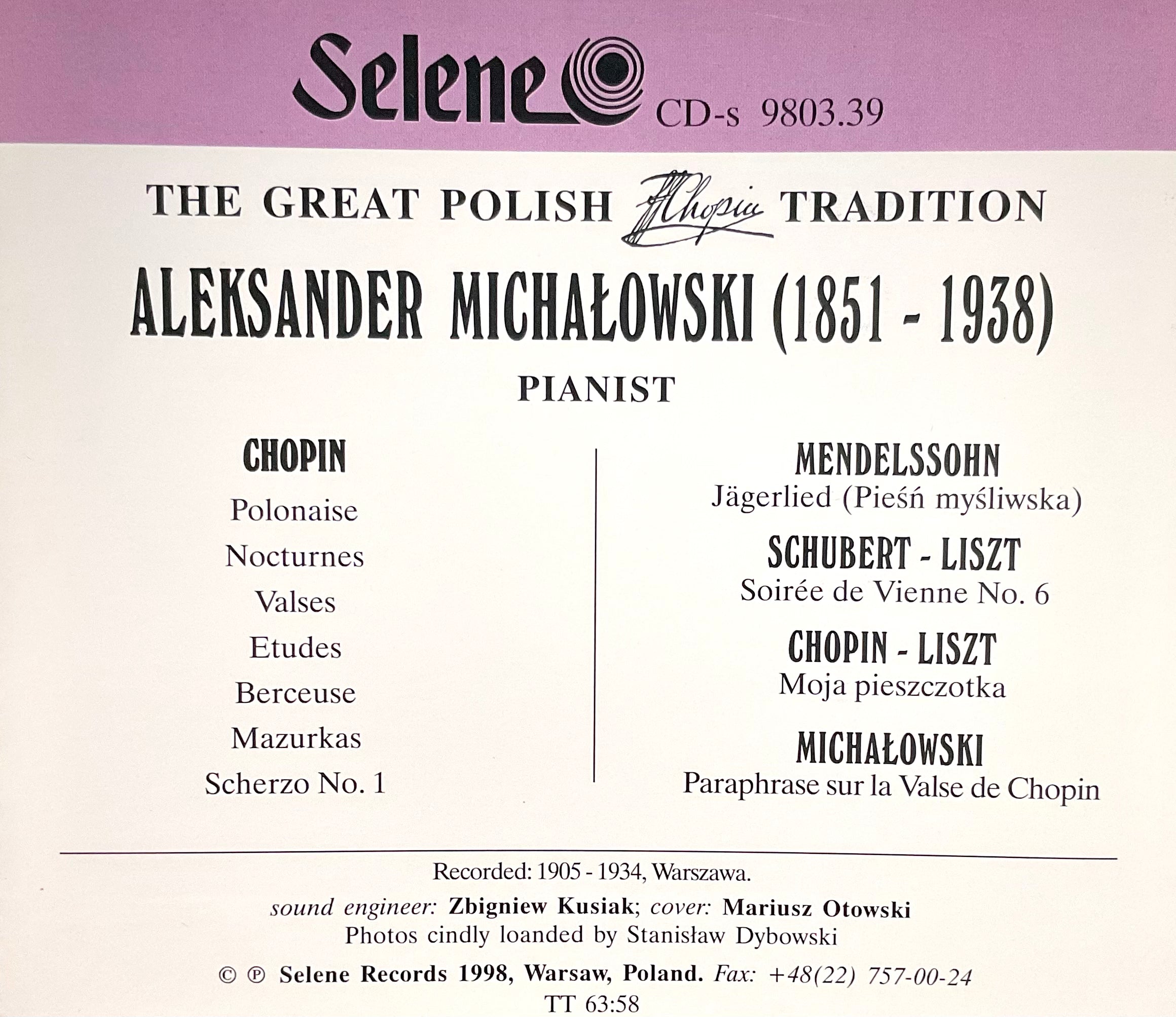 The Great Polish Chopin Tradition - Michalowski