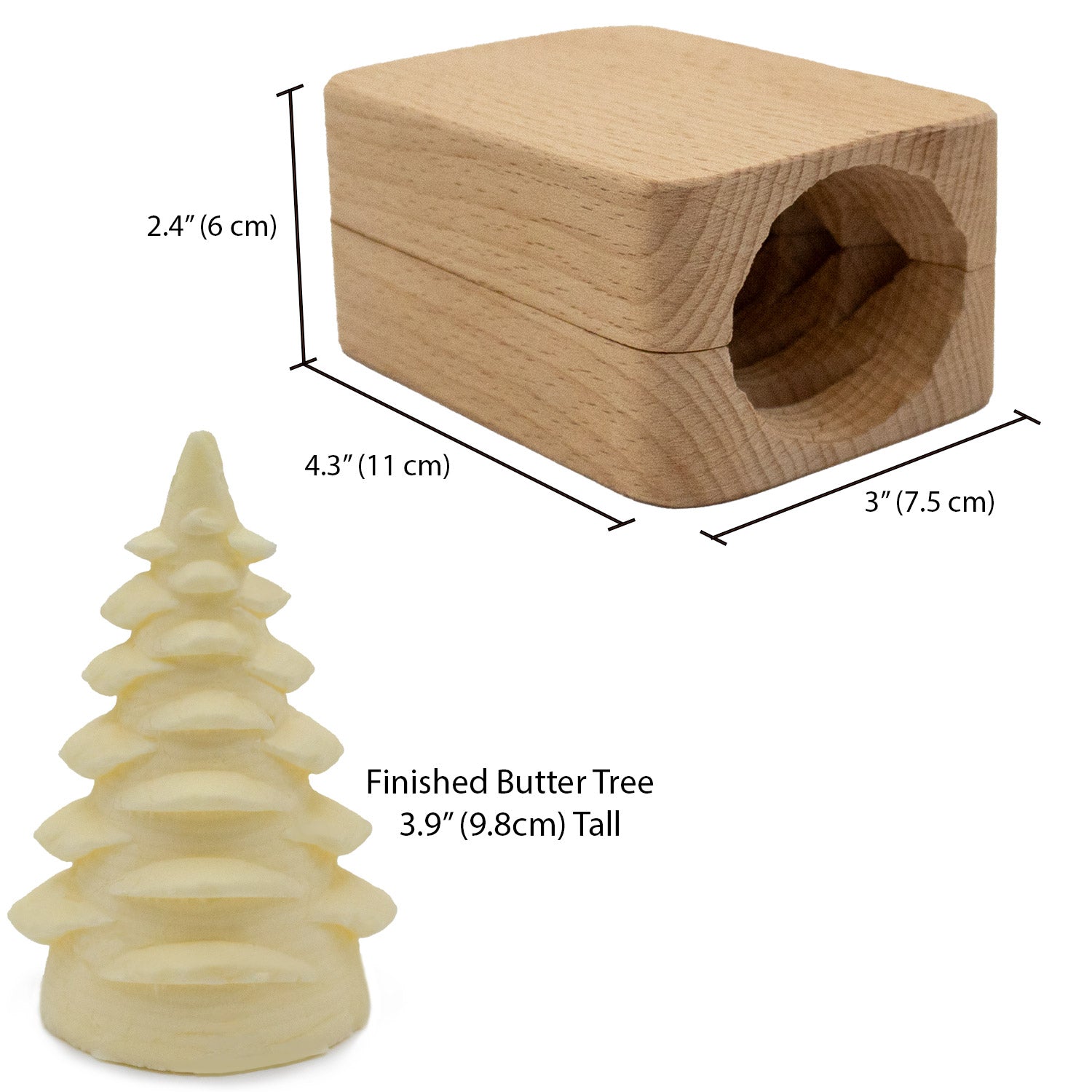 Wooden Butter Mold - Christmas Tree