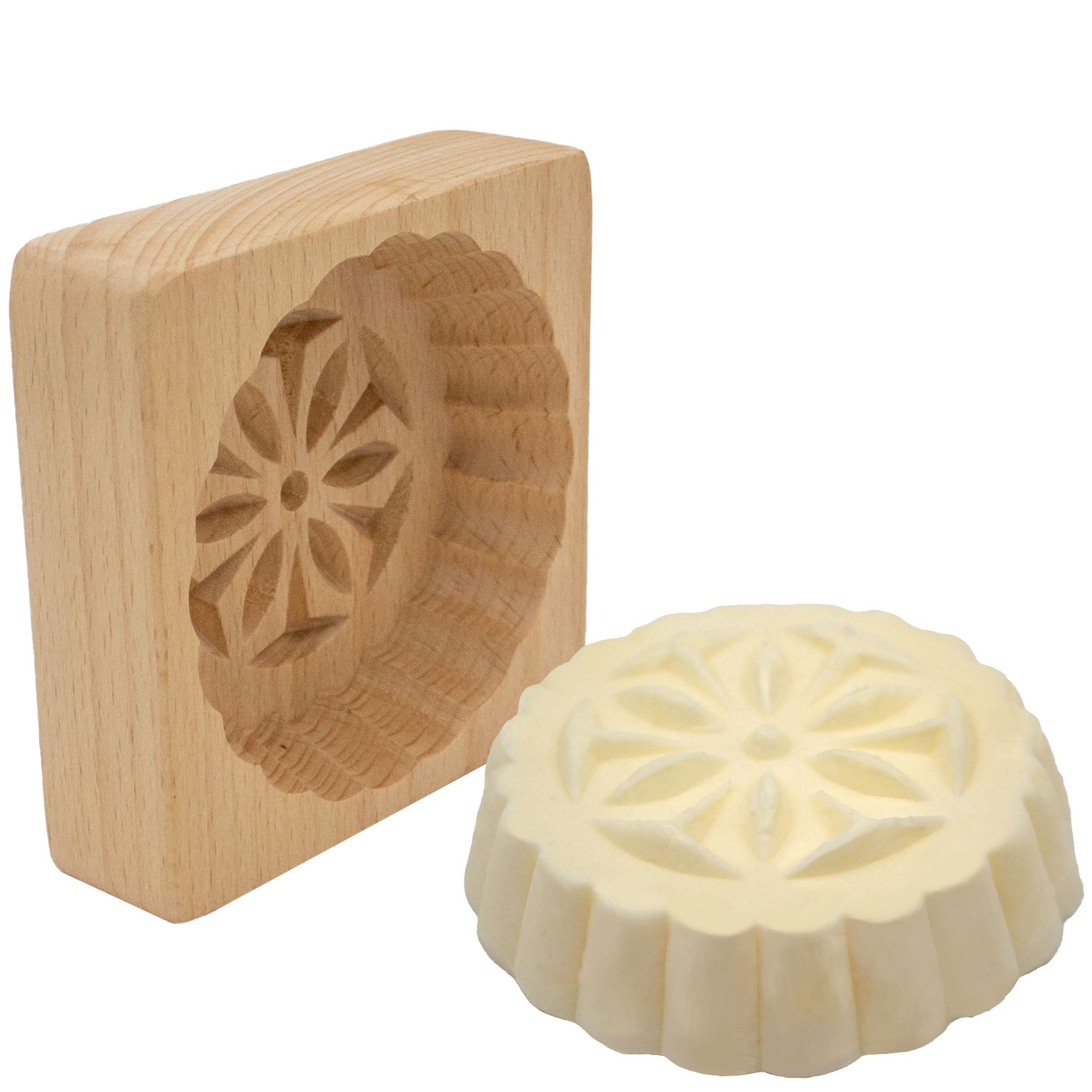 Wooden Butter Mold - Flower