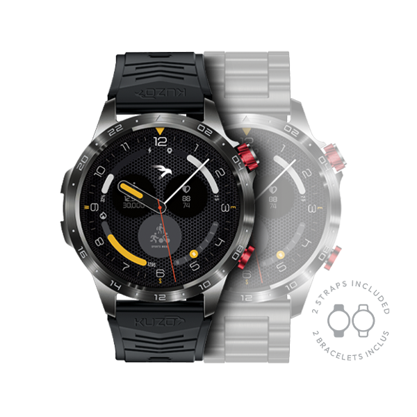 Kuzo Pro Sports Smart Watch with GPS – Black