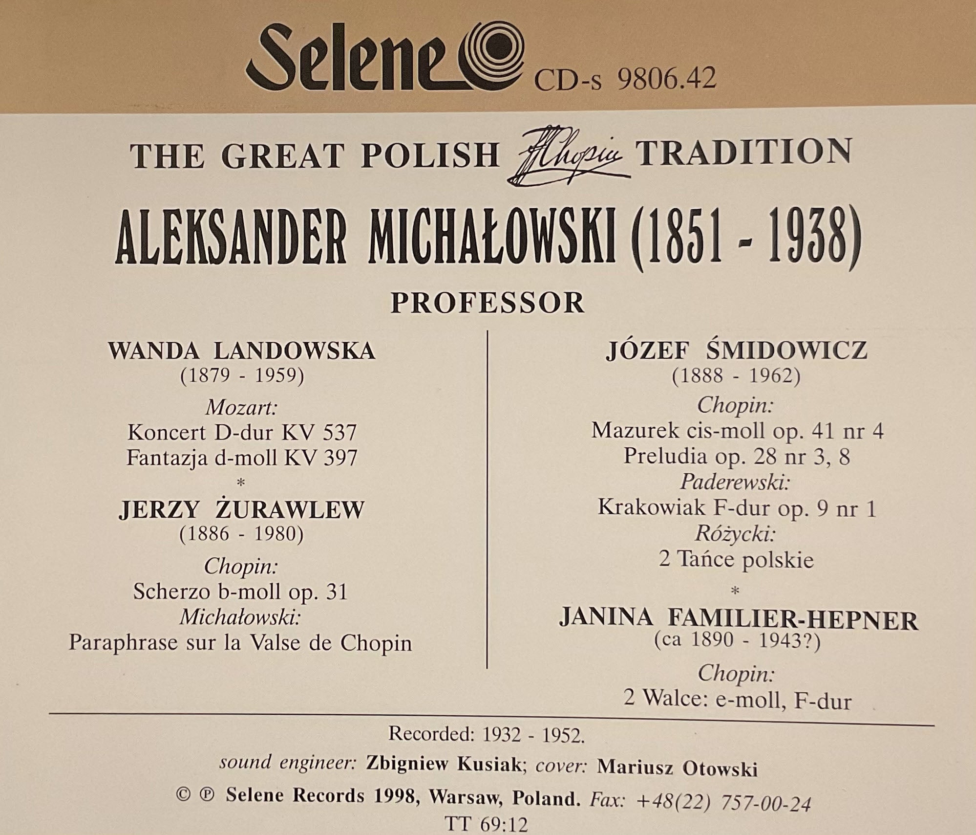 The Great Polish Chopin Tradition - Michalowski Vol. 2